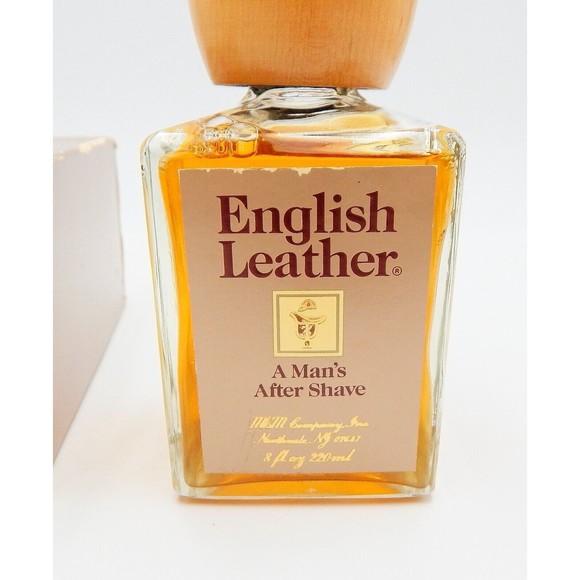 English Leather A Man's After Shave Splash 8 oz Large Bottle Box By MEM Company - Picture 9 of 10